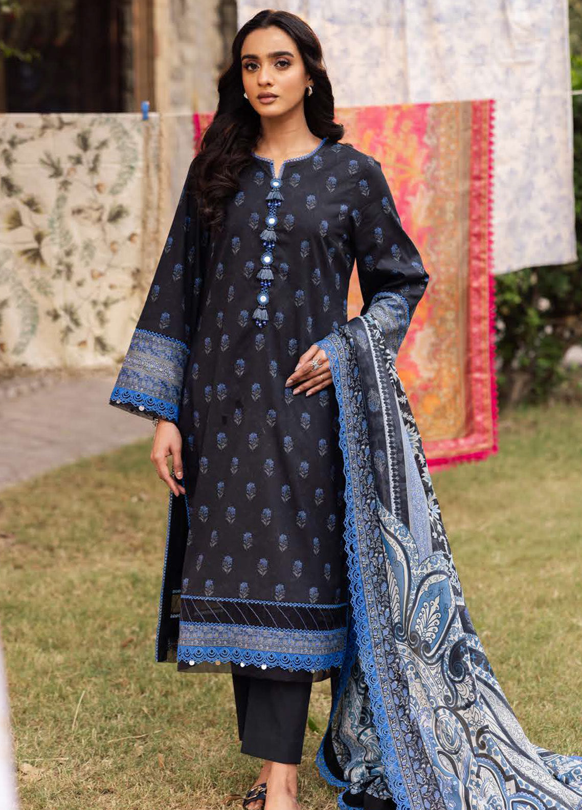 Prints by Asim Jofa Printed Lawn Suits Unstitched 3 Piece - AJ25PL5 AJUBJ-55 Prints by Asim Jofa Printed Lawn Suits Unstitched 3 Piece - AJ25PL5 AJUBJ-55