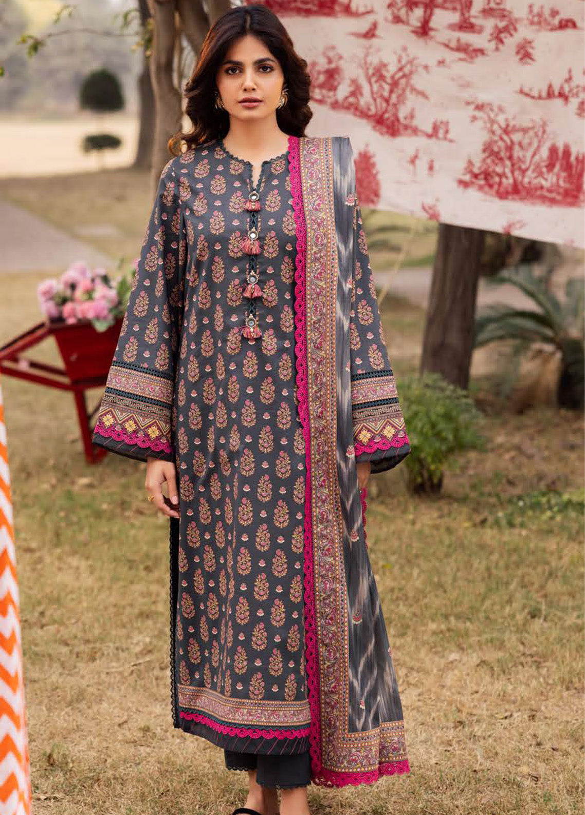 Prints by Asim Jofa Printed Lawn Suits Unstitched 3 Piece - AJ25PL6 AJUBJ-49 Prints by Asim Jofa Printed Lawn Suits Unstitched 3 Piece - AJ25PL6 AJUBJ-49