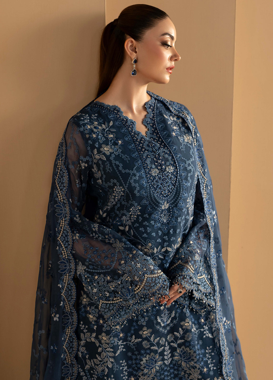 Purkashish By Lavish Premium Luxury Embroidered Chiffon 3 Piece Unstitched Suit LP26PC D-PK-03 MIDNIGHT SAPPHIRE Purkashish By Lavish Premium Luxury Embroidered Chiffon 3 Piece Unstitched Suit LP26PC D-PK-03 MIDNIGHT SAPPHIRE