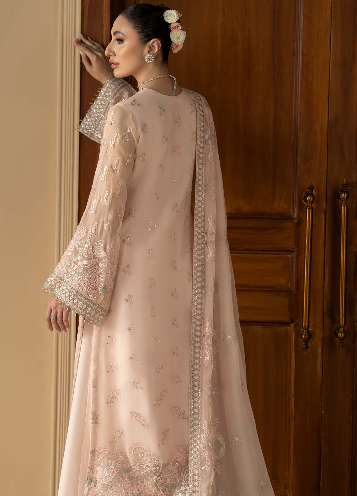 Purkashish By Lavish Premium Luxury Embroidered Chiffon 3 Piece Unstitched Suit LP26PC D-PK-04 PEACH ELAN Purkashish By Lavish Premium Luxury Embroidered Chiffon 3 Piece Unstitched Suit LP26PC D-PK-04 PEACH ELAN