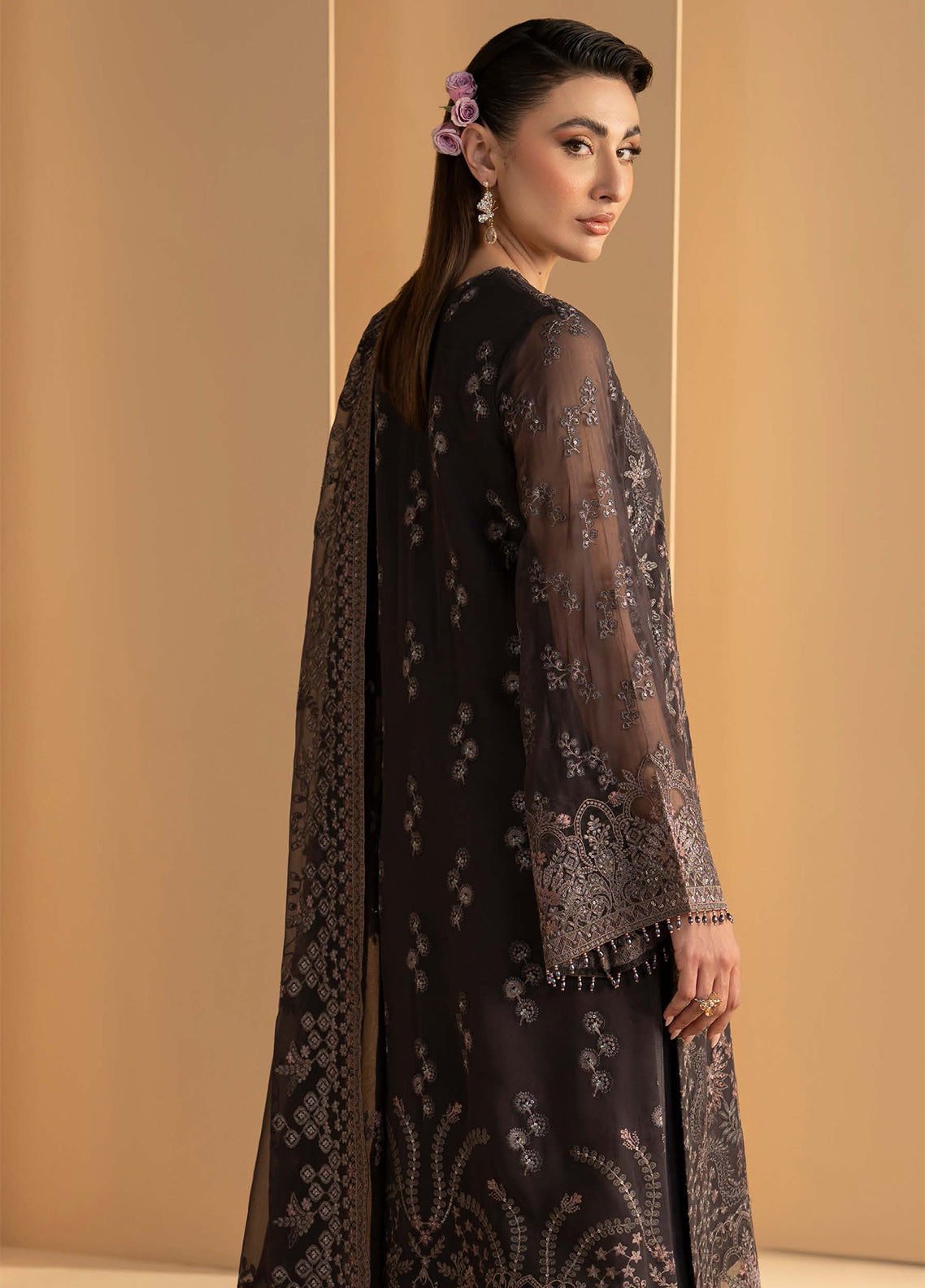 Purkashish By Lavish Premium Luxury Embroidered Chiffon 3 Piece Unstitched Suit LP26PC D-PK-05 COCO NOIR Purkashish By Lavish Premium Luxury Embroidered Chiffon 3 Piece Unstitched Suit LP26PC D-PK-05 COCO NOIR