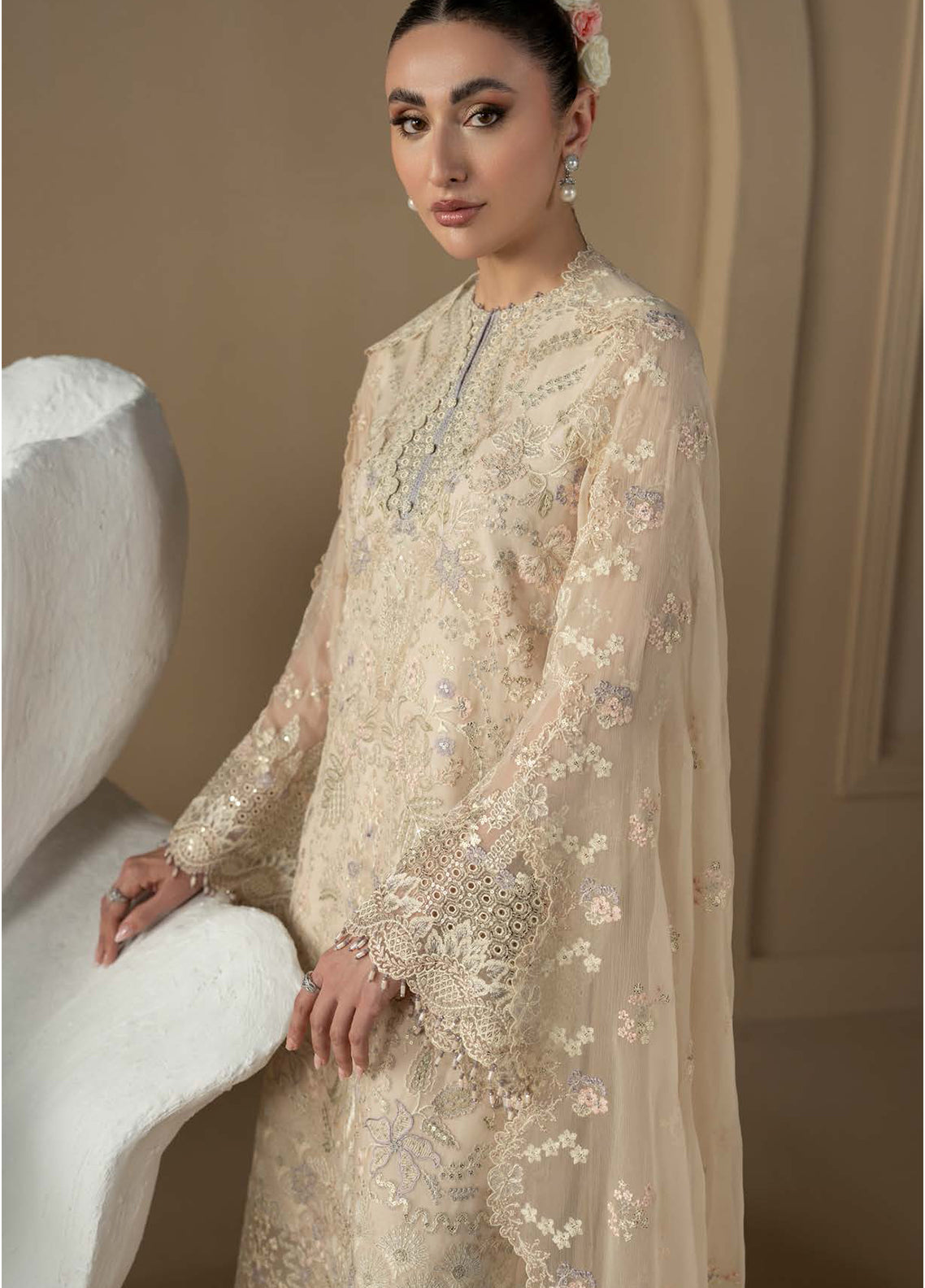 Purkashish By Lavish Premium Luxury Embroidered Chiffon 3 Piece Unstitched Suit LP26PC D-PK-08 PEARL IVORY Purkashish By Lavish Premium Luxury Embroidered Chiffon 3 Piece Unstitched Suit LP26PC D-PK-08 PEARL IVORY