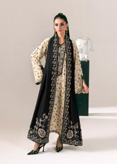 QPrints By Qalamkar Embroidered Slub Linen 3 Piece Unstitched Suit QLM26QW D-10A MEHRU
