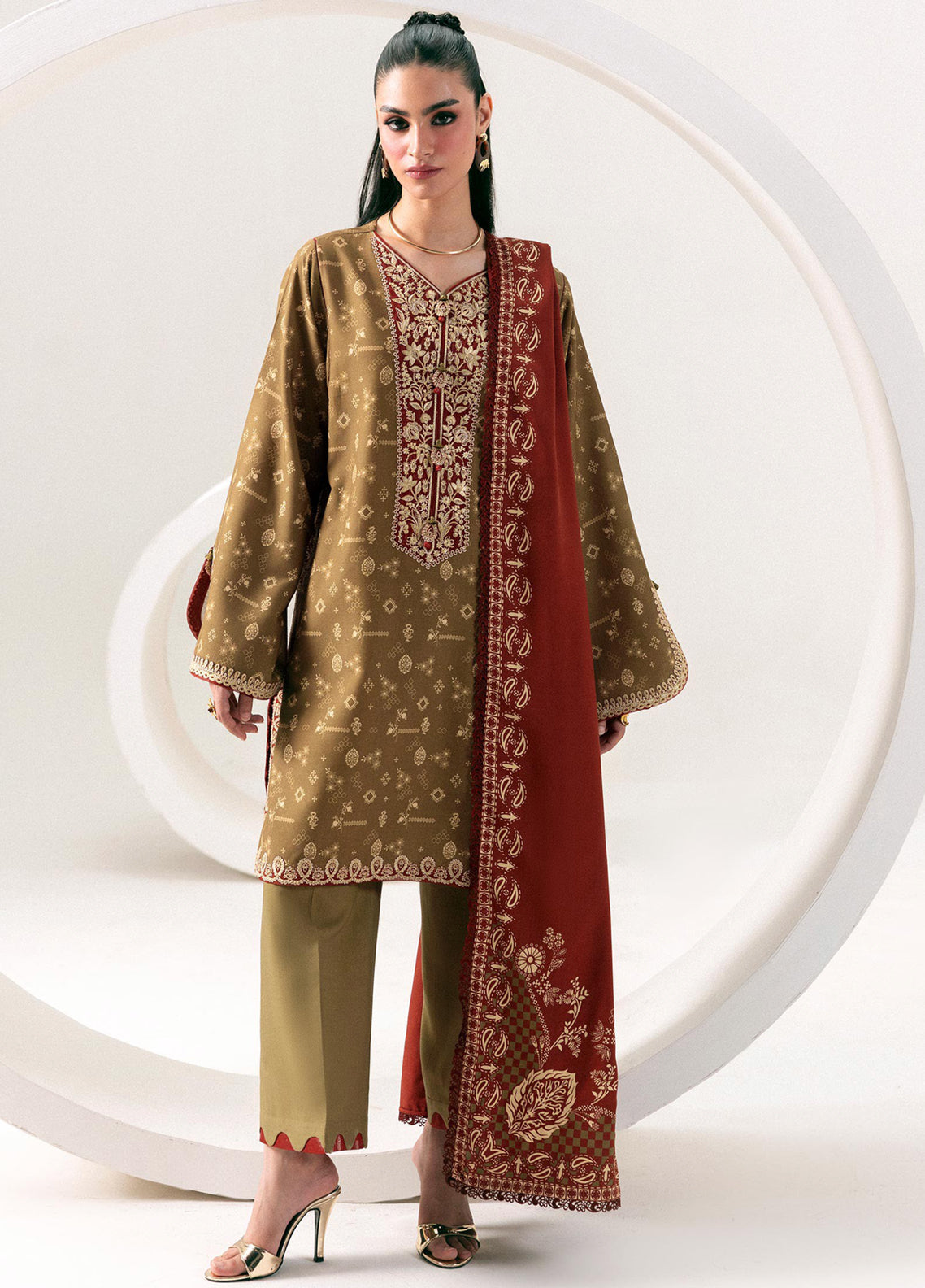 QPrints By Qalamkar Embroidered Slub Linen 3 Piece Unstitched Suit QLM26QW D-10B HAFSA QPrints By Qalamkar Embroidered Slub Linen 3 Piece Unstitched Suit QLM26QW D-10B HAFSA