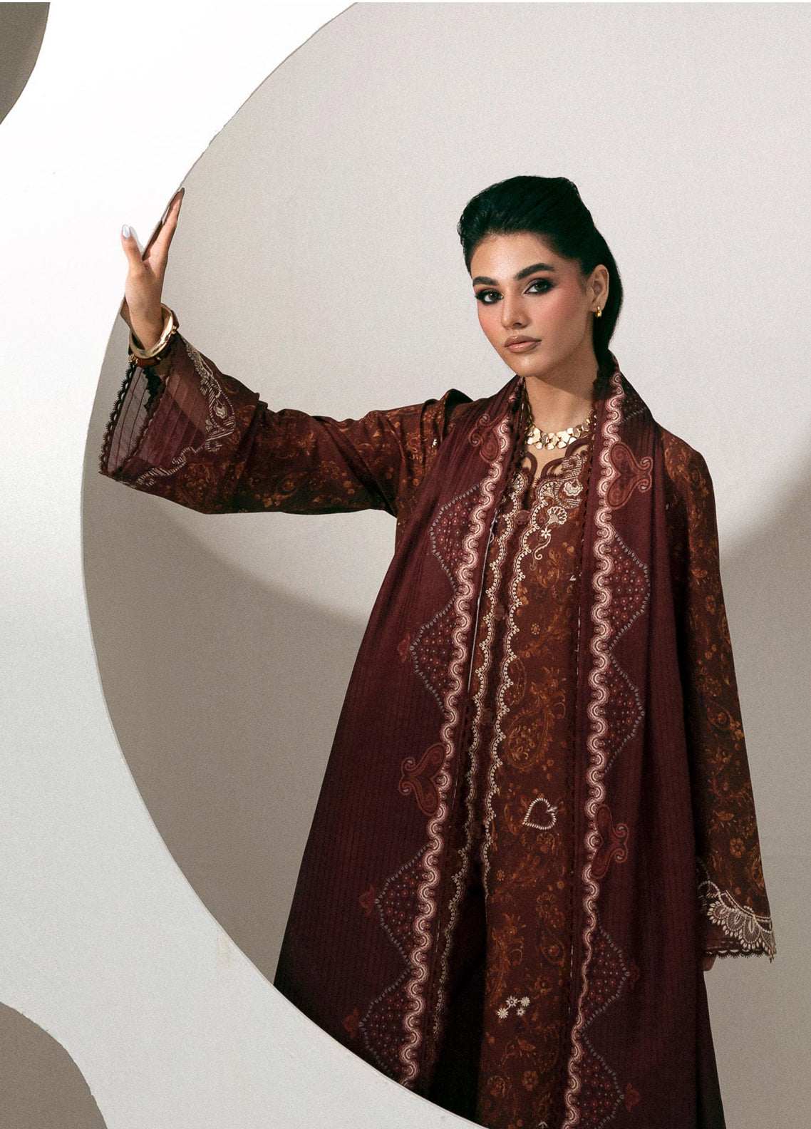 QPrints By Qalamkar Embroidered Slub Linen 3 Piece Unstitched Suit QLM26QW D-1A JAZA QPrints By Qalamkar Embroidered Slub Linen 3 Piece Unstitched Suit QLM26QW D-1A JAZA