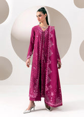 QPrints By Qalamkar Embroidered Slub Linen 3 Piece Unstitched Suit QLM26QW D-1B KAIRA