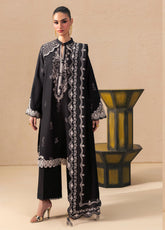 QPrints By Qalamkar Embroidered Slub Linen 3 Piece Unstitched Suit QLM26QW D-2A LAIZA