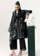 QPrints By Qalamkar Embroidered Slub Linen 3 Piece Unstitched Suit QLM26QW D-5A LUNA