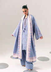 QPrints By Qalamkar Embroidered Slub Linen 3 Piece Unstitched Suit QLM26QW D-6A BEENA