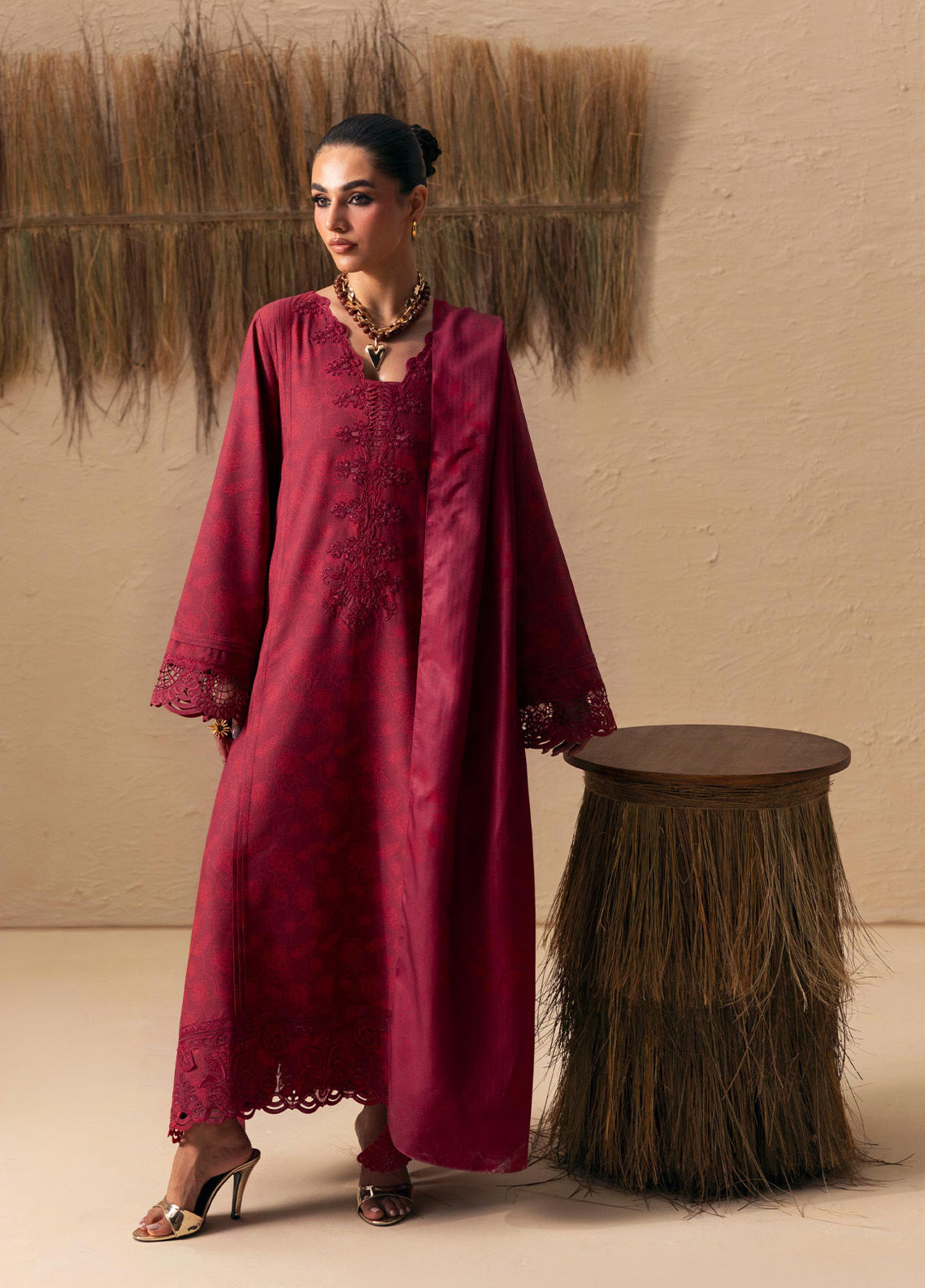 QPrints By Qalamkar Embroidered Slub Linen 3 Piece Unstitched Suit QLM26QW D-7B ARINA QPrints By Qalamkar Embroidered Slub Linen 3 Piece Unstitched Suit QLM26QW D-7B ARINA