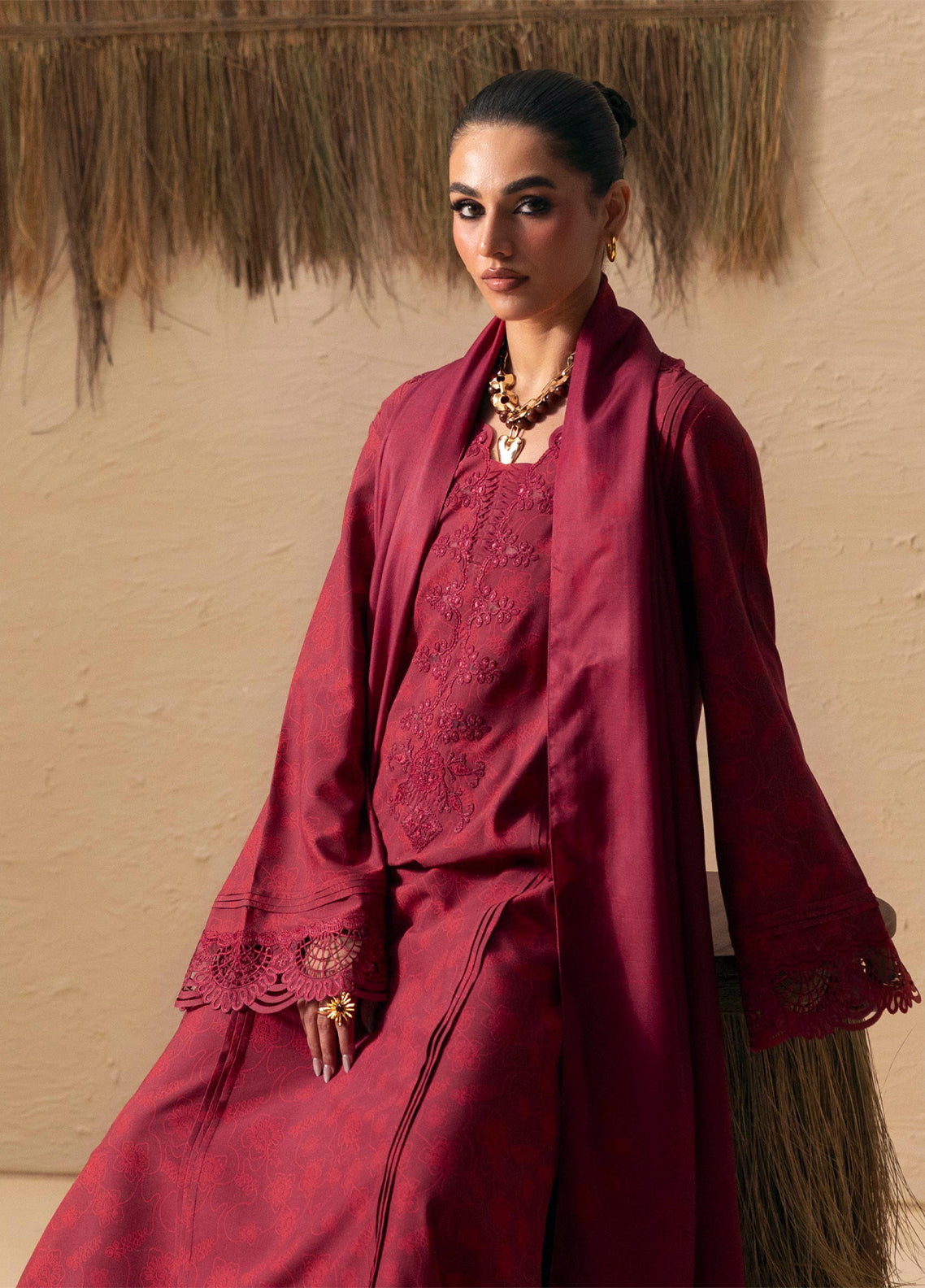 QPrints By Qalamkar Embroidered Slub Linen 3 Piece Unstitched Suit QLM26QW D-7B ARINA QPrints By Qalamkar Embroidered Slub Linen 3 Piece Unstitched Suit QLM26QW D-7B ARINA