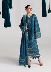Qalamkar Festive Embroidered Lawn 3 Piece Unstitched Suit QLM26FL D-QFL-07 KAISA