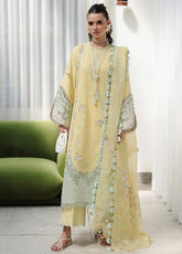 Qalamkar Luxury Chikankari Lawn 3 Piece Unstitched Suit QLM26CEE D-02 AYLA