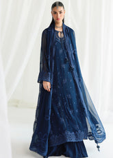 Qalamkar Luxury Embroidered Chiffon 3 Piece Unstitched Suit QLM26C D-QCC-02 SHIREEN