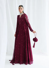 Qalamkar Luxury Embroidered Chiffon 3 Piece Unstitched Suit QLM26C D-QCC-03 WAFA