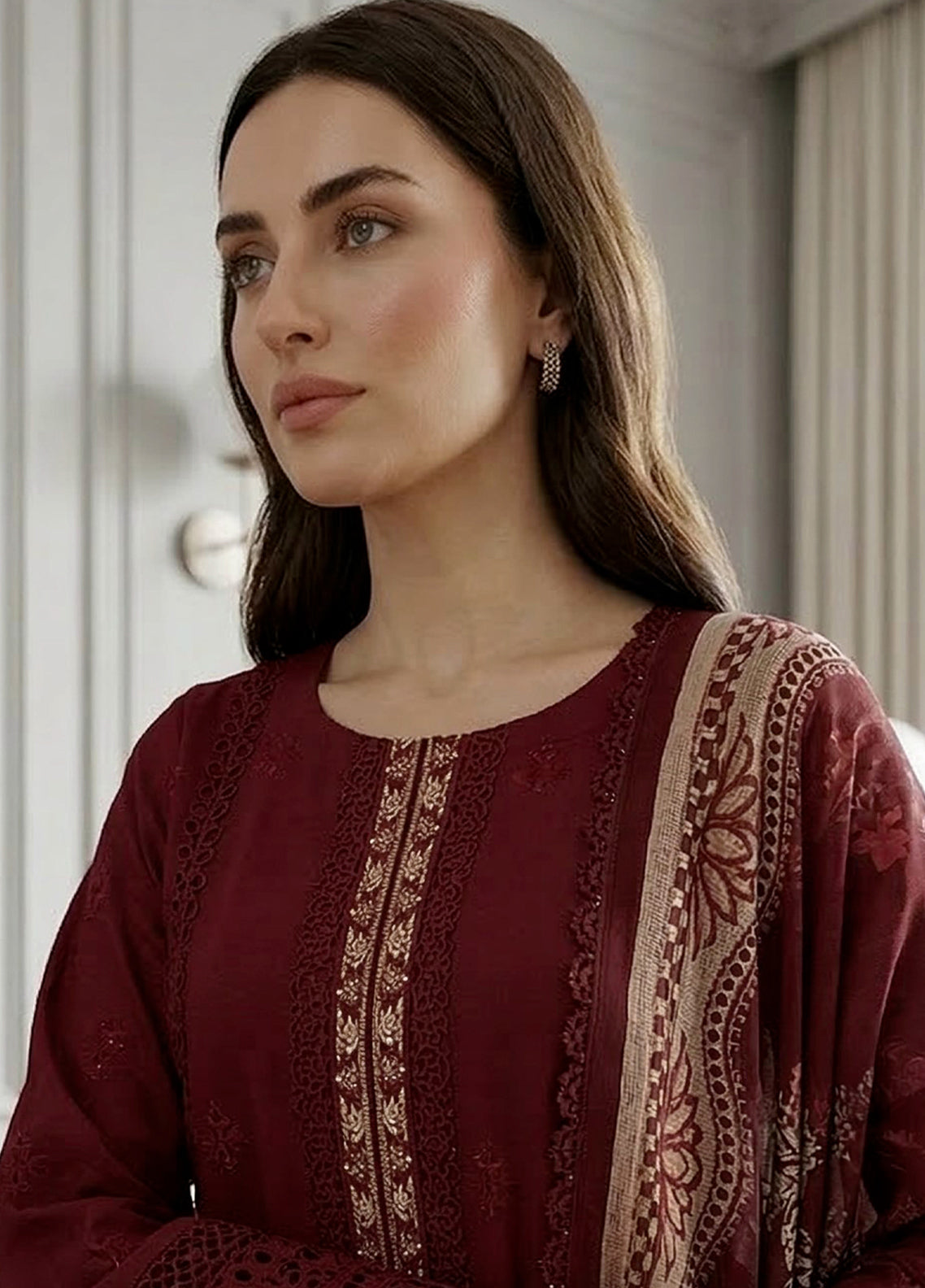 Qalamkari By Noorjahan Embroidered Lawn 3 Piece Unstitched Suit NJ26QEL D-02 Qalamkari By Noorjahan Embroidered Lawn 3 Piece Unstitched Suit NJ26QEL D-02