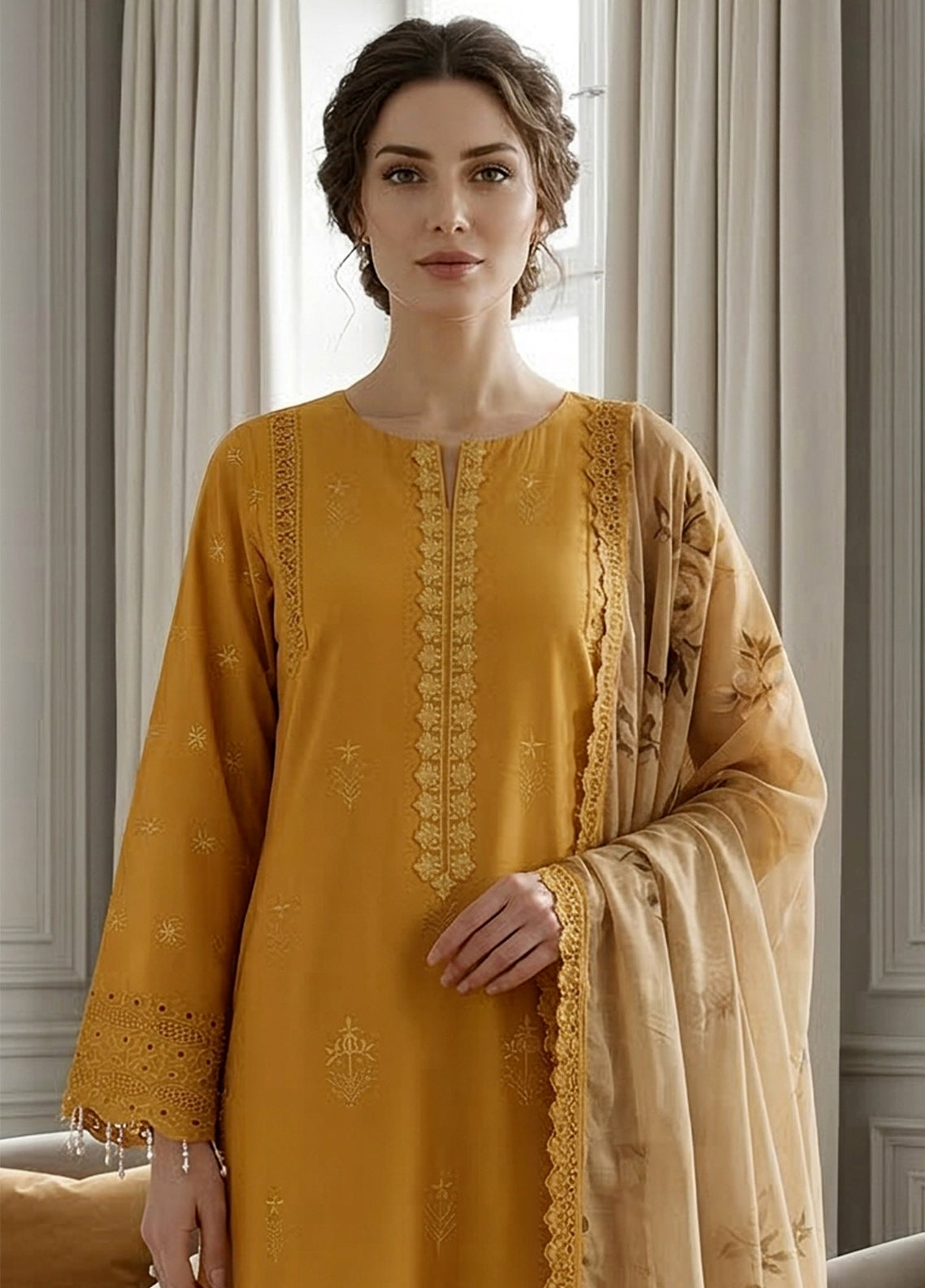 Qalamkari By Noorjahan Embroidered Lawn 3 Piece Unstitched Suit NJ26QEL D-03 Qalamkari By Noorjahan Embroidered Lawn 3 Piece Unstitched Suit NJ26QEL D-03