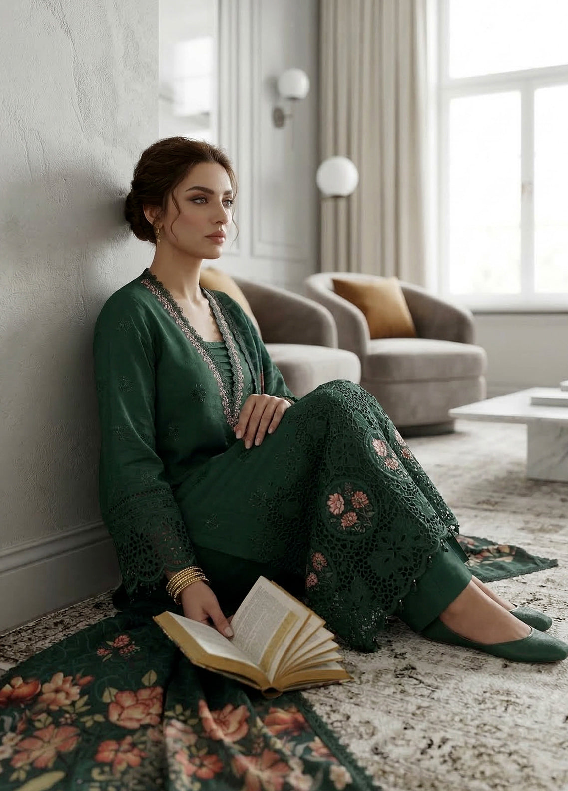 Qalamkari By Noorjahan Embroidered Lawn 3 Piece Unstitched Suit NJ26QEL D-04 Qalamkari By Noorjahan Embroidered Lawn 3 Piece Unstitched Suit NJ26QEL D-04