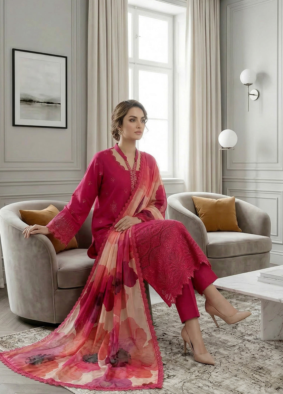Qalamkari By Noorjahan Embroidered Lawn 3 Piece Unstitched Suit NJ26QEL D-08 Qalamkari By Noorjahan Embroidered Lawn 3 Piece Unstitched Suit NJ26QEL D-08