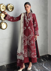 Qline By Qalamkar Embroidered Lawn 3 Piece Unstitched Suit QLM26QLL D-QKL-08 NISA