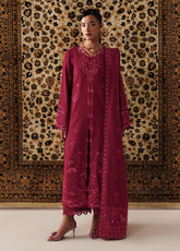 Qline By Qalamkar Embroidered Linen 3 Piece Unstitched Suit QLM26QLLN D-QLW-02 ALEENA