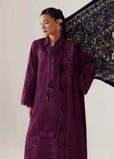 Qline By Qalamkar Embroidered Linen 3 Piece Unstitched Suit QLM26QLLN D-QLW-07 MAHEEN