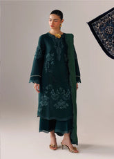 Qline By Qalamkar Embroidered Linen 3 Piece Unstitched Suit QLM26QLLN D-QLW-09 NEIRAH