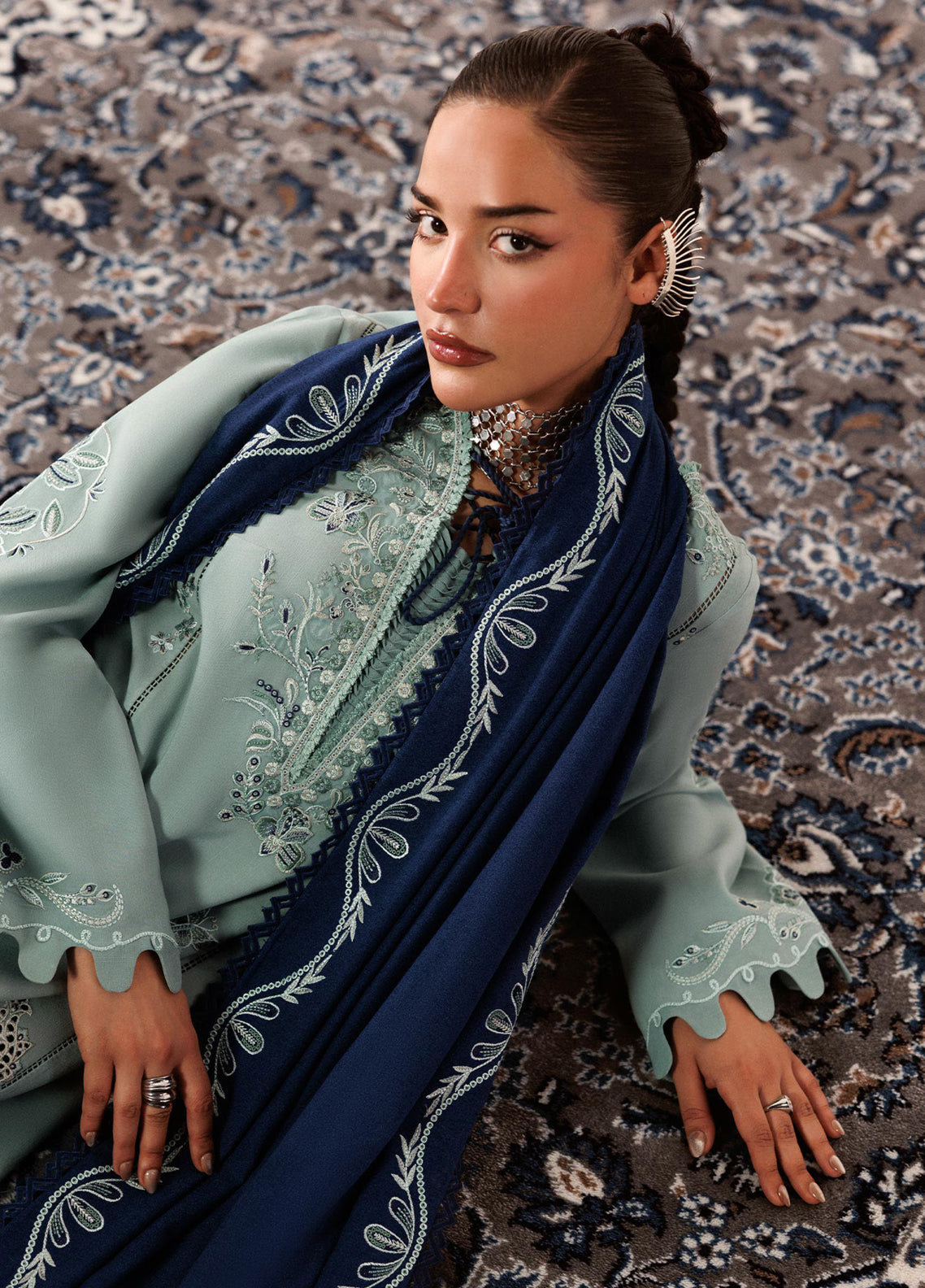 Qline By Qalamkar Embroidered Linen 3 Piece Unstitched Suit QLM26QLLN D-QLW-11 TALIYA Qline By Qalamkar Embroidered Linen 3 Piece Unstitched Suit QLM26QLLN D-QLW-11 TALIYA
