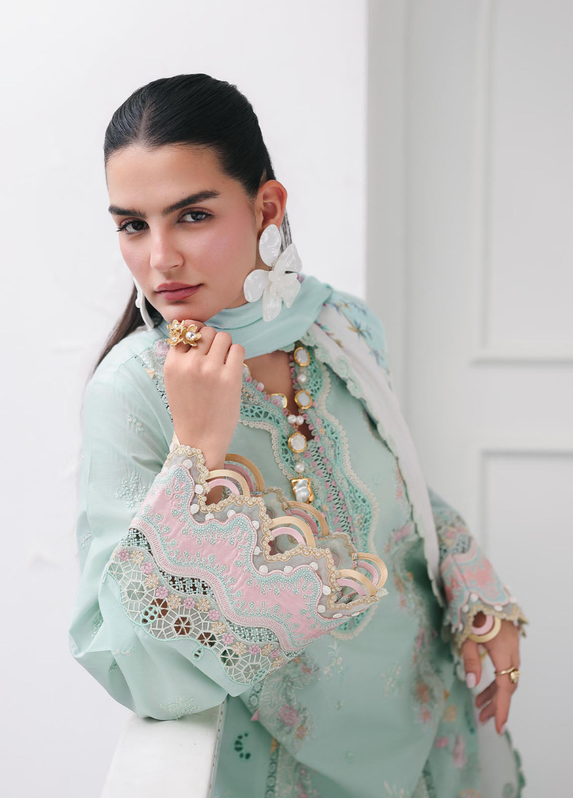 Qline by Qalamkar Embroidered Chikankari Lawn 3 Piece Unstitched Suit QLM26QL RP-05 RAHA Qline by Qalamkar Embroidered Chikankari Lawn 3 Piece Unstitched Suit QLM26QL RP-05 RAHA