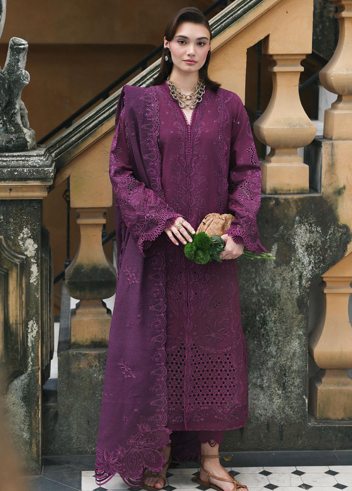 Qline by Qalamkar Embroidered Chikankari Lawn 3 Piece Unstitched Suit QLM26QL RP-08 LIORA Qline by Qalamkar Embroidered Chikankari Lawn 3 Piece Unstitched Suit QLM26QL RP-08 LIORA