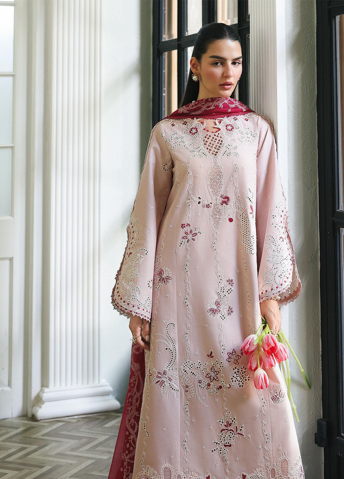 Qline by Qalamkar Embroidered Chikankari Lawn 3 Piece Unstitched Suit QLM26QL RP-09 REYNA Qline by Qalamkar Embroidered Chikankari Lawn 3 Piece Unstitched Suit QLM26QL RP-09 REYNA