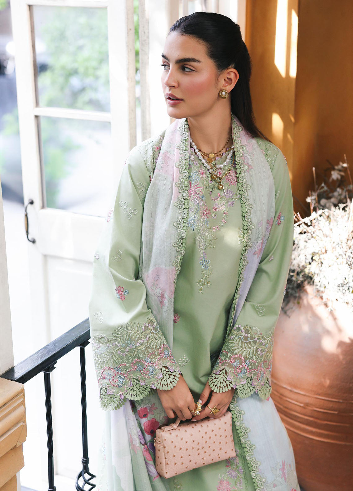Qline by Qalamkar Embroidered Chikankari Lawn 3 Piece Unstitched Suit QLM26QL RP-15 RIVAH Qline by Qalamkar Embroidered Chikankari Lawn 3 Piece Unstitched Suit QLM26QL RP-15 RIVAH