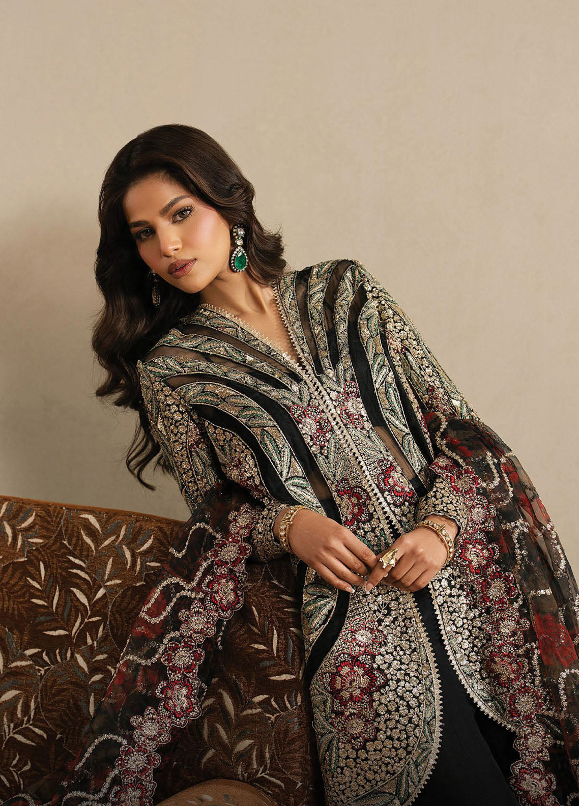 Qurbat By Ayzel Festive Embroidered Raw Silk 3 Piece Unstitched Suit AZL26QSF D-01 EHSAAS Qurbat By Ayzel Festive Embroidered Raw Silk 3 Piece Unstitched Suit AZL26QSF D-01 EHSAAS