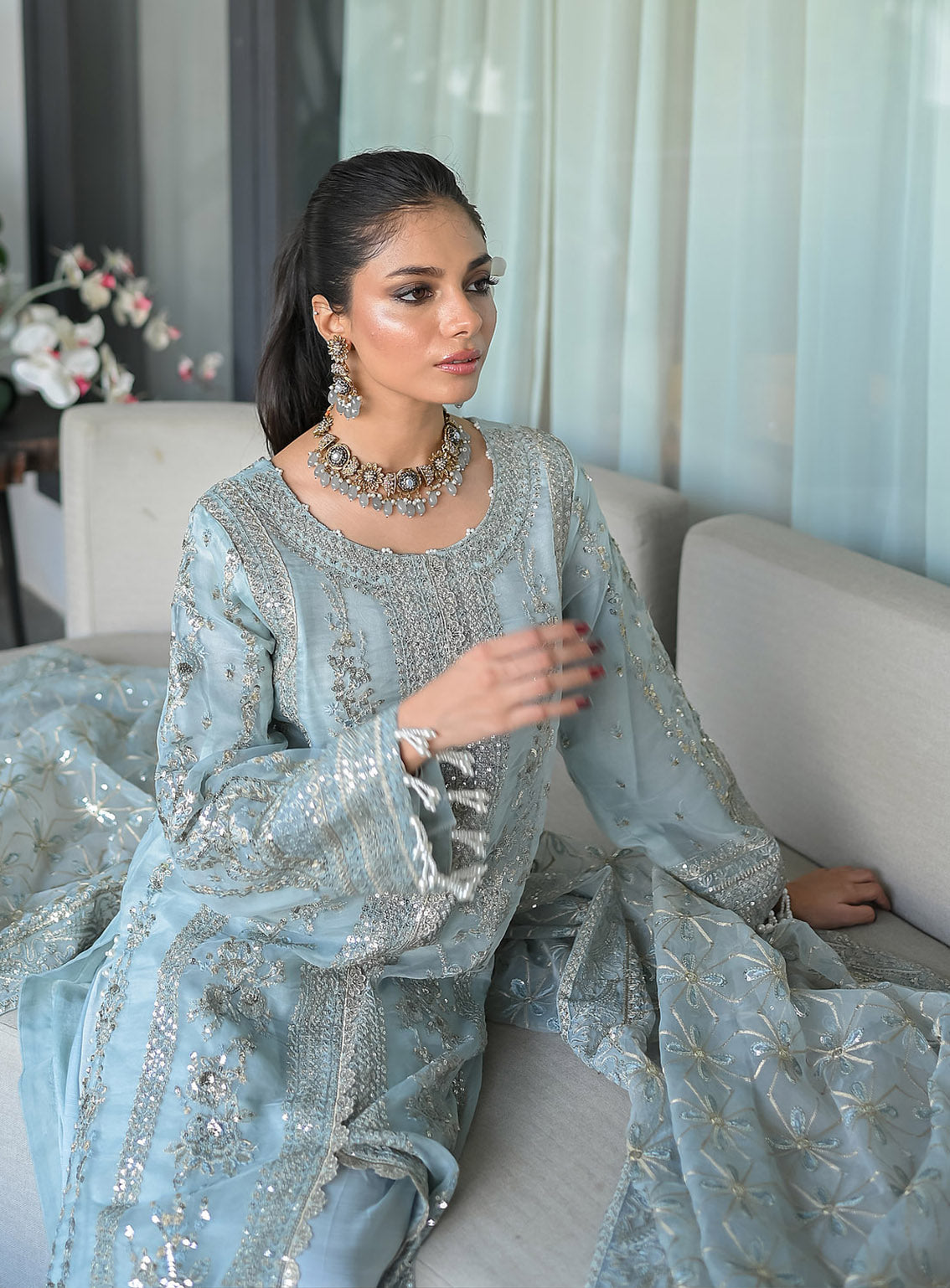 Raad Luxury Embroidered Organza 3 Piece Stitched Suit RD24LEF RA06-4961 Raad Luxury Embroidered Organza 3 Piece Stitched Suit RD24LEF RA06-4961