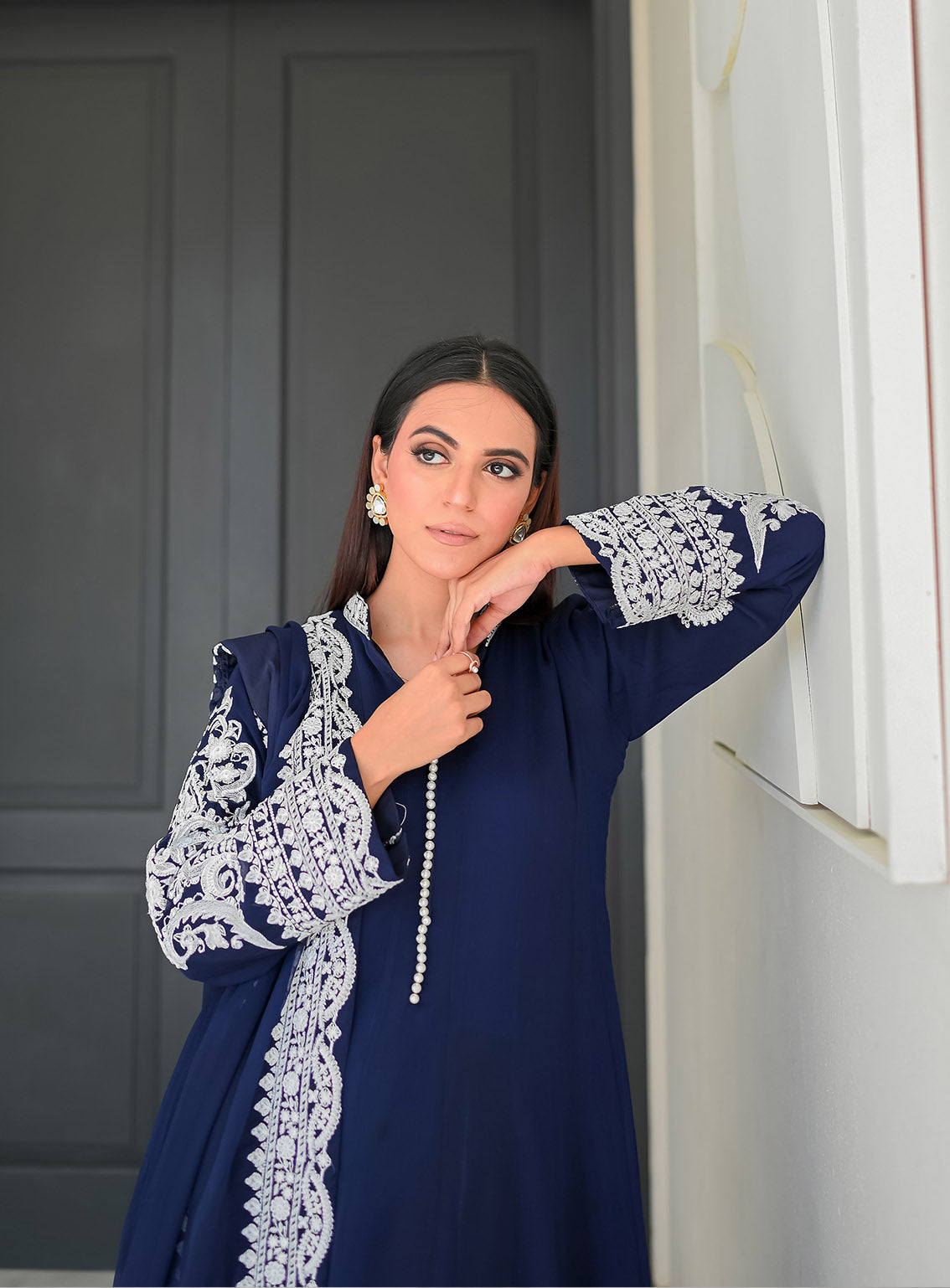 Raad Luxury Embroidered Chiffon 3 Piece Stitched Suit RD24LEF RA-07 NY Raad Luxury Embroidered Chiffon 3 Piece Stitched Suit RD24LEF RA-07 NY