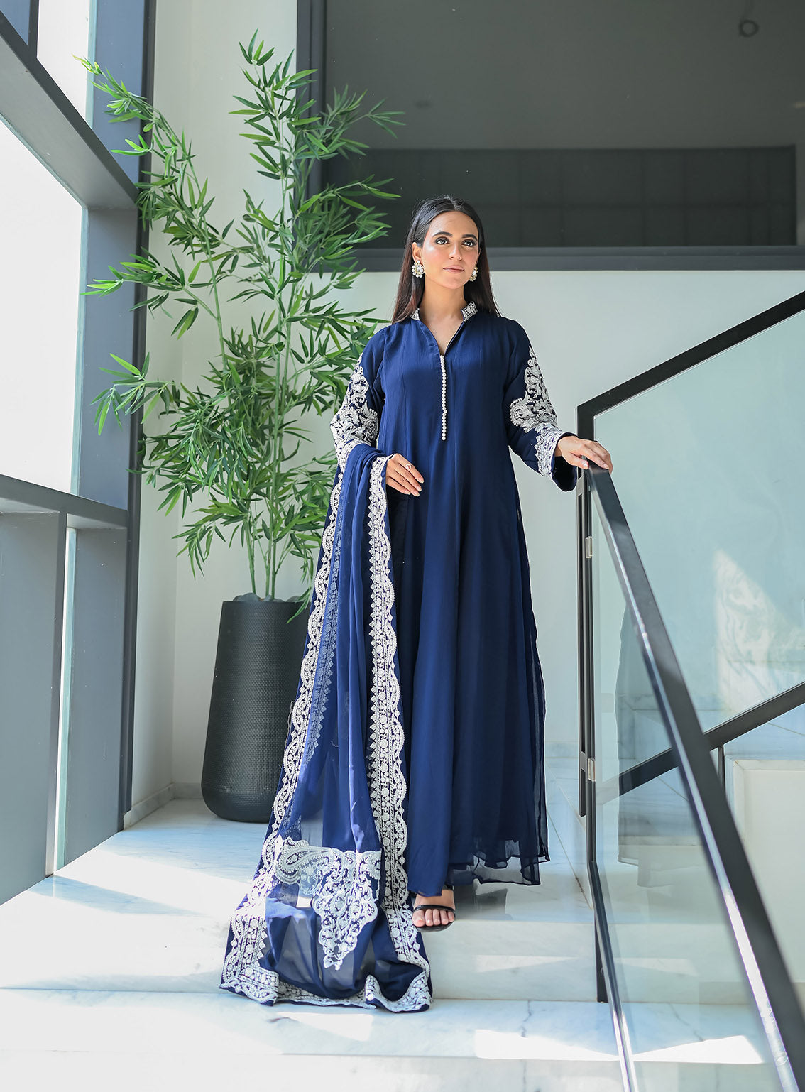 Raad Luxury Embroidered Chiffon 3 Piece Stitched Suit RD24LEF RA-07 NY Raad Luxury Embroidered Chiffon 3 Piece Stitched Suit RD24LEF RA-07 NY