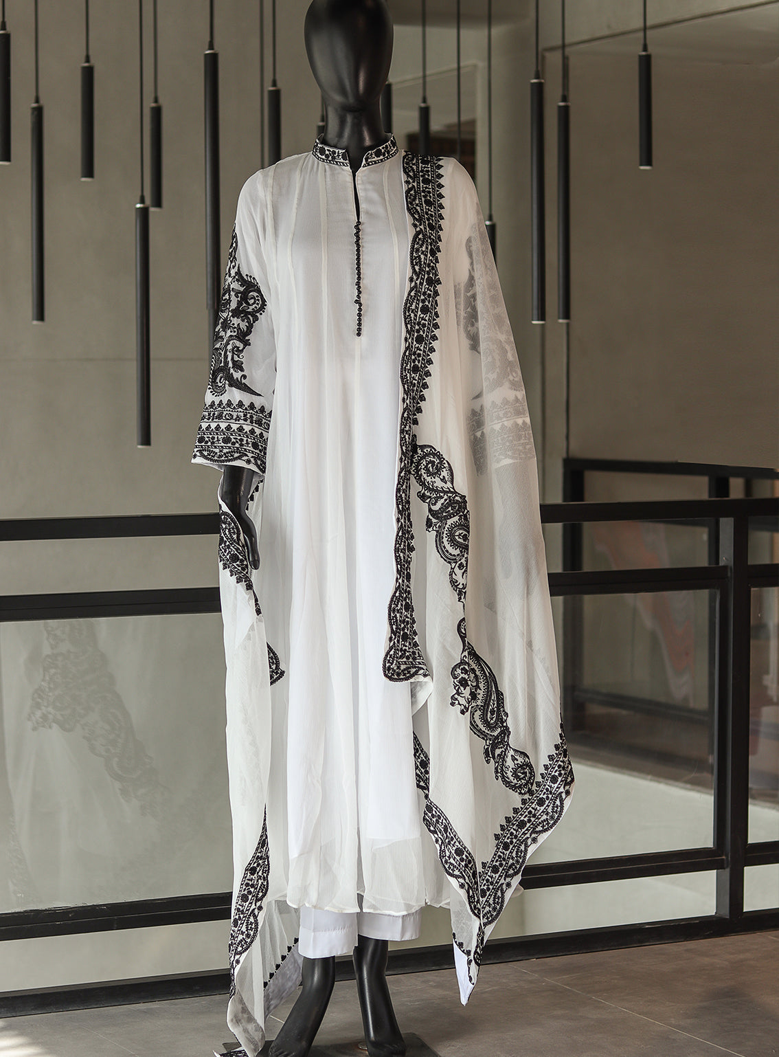 Raad Luxury Embroidered Chiffon 3 Piece Stitched Suit RD24LEF RA-07 WH Raad Luxury Embroidered Chiffon 3 Piece Stitched Suit RD24LEF RA-07 WH