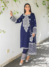 Raad Luxury Embroidered Chiffon 3 Piece Stitched Suit RD24LEF RA09-1012