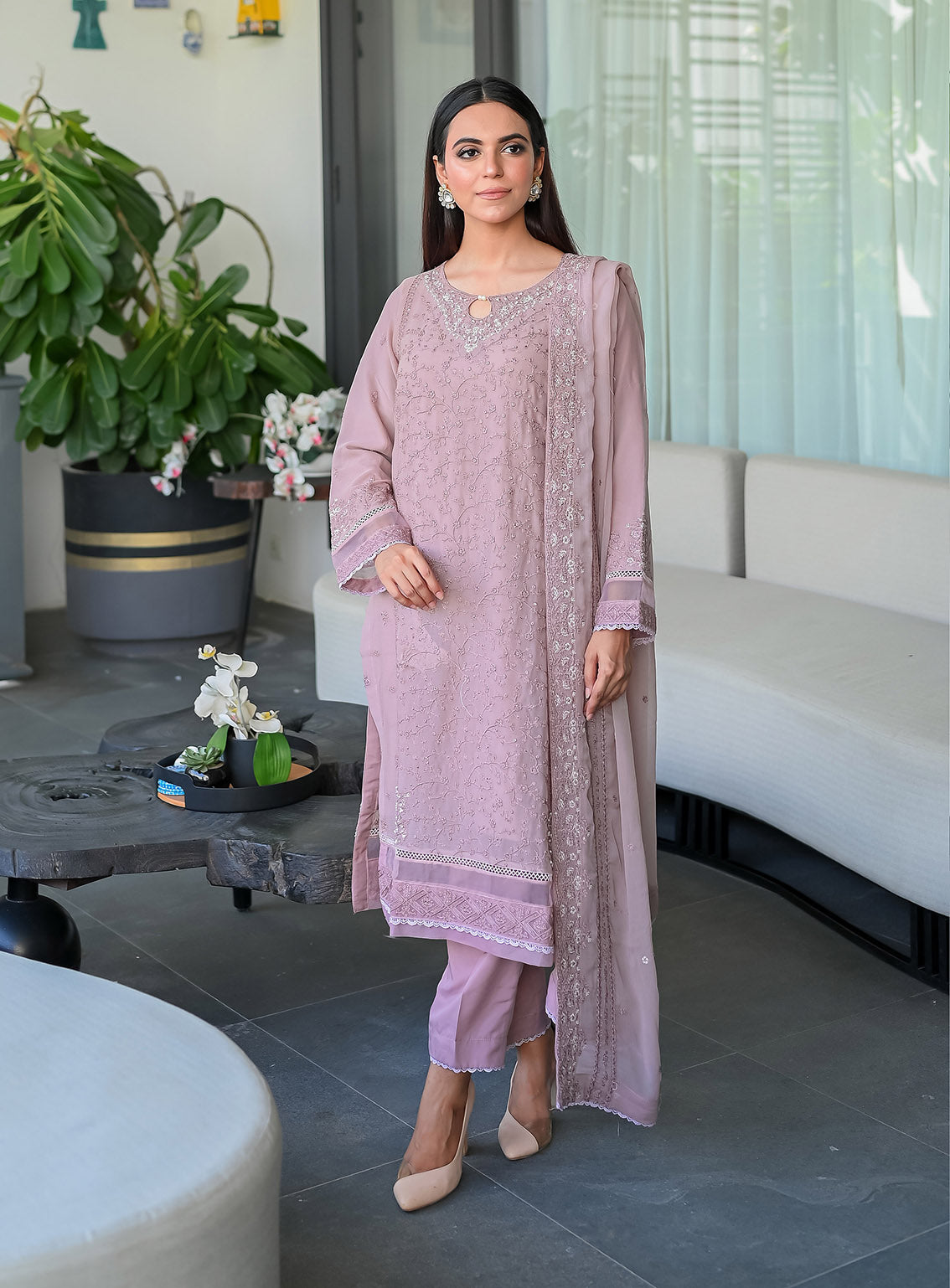 Raad Luxury Embroidered Chiffon 3 Piece Stitched Suit RD24LEF RA-10 LC Raad Luxury Embroidered Chiffon 3 Piece Stitched Suit RD24LEF RA-10 LC