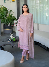 Raad Luxury Embroidered Chiffon 3 Piece Stitched Suit RD24LEF RA-10 LC