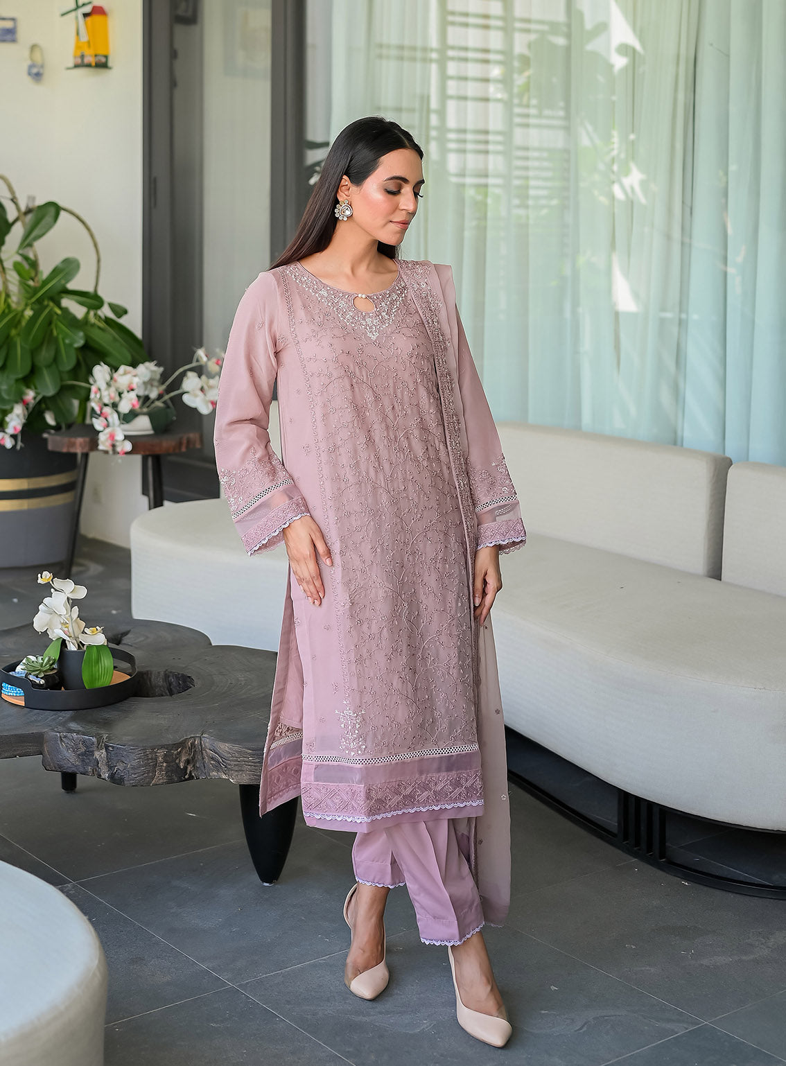 Raad Luxury Embroidered Chiffon 3 Piece Stitched Suit RD24LEF RA-10 LC Raad Luxury Embroidered Chiffon 3 Piece Stitched Suit RD24LEF RA-10 LC