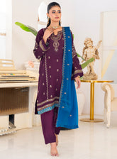 Raad Luxury Embroidered Raw Silk 3 Piece Stitched Suit RD24LEF RA-19 MG ZARQAA BAHAR