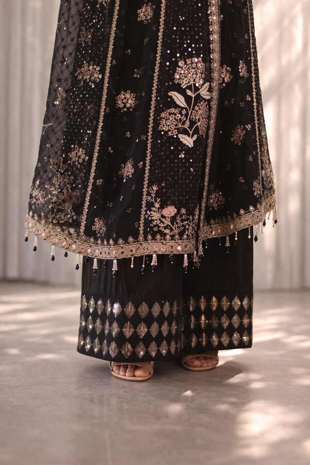 Raad Luxury Formal Embroidered Organza 3 Piece Stitched Suit RD26LF RA-47 BK Raad Luxury Formal Embroidered Organza 3 Piece Stitched Suit RD26LF RA-47 BK