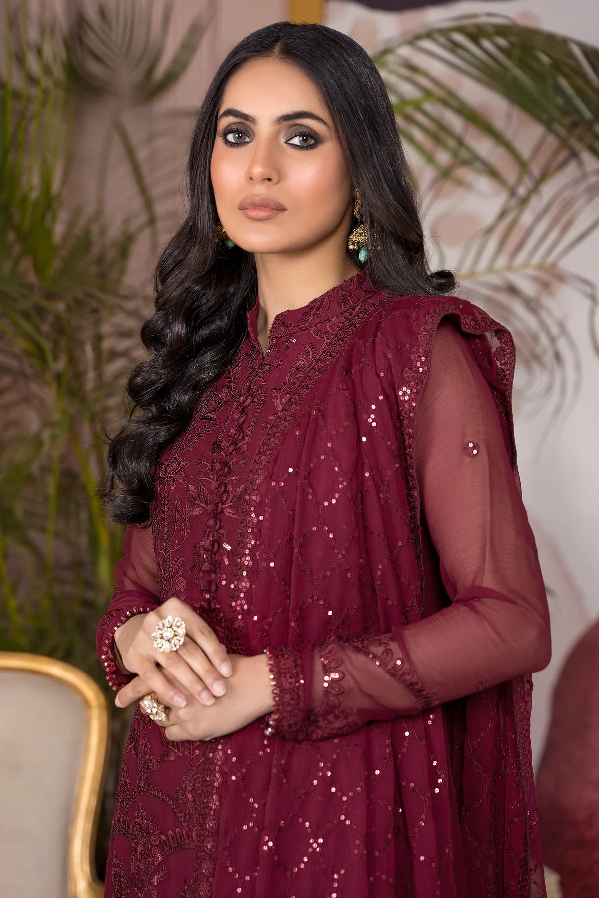 Afreen By Zarif Embroidered Net Unstitched 3 Piece Suit - 04 Afreen By Zarif Embroidered Net Unstitched 3 Piece Suit - 04