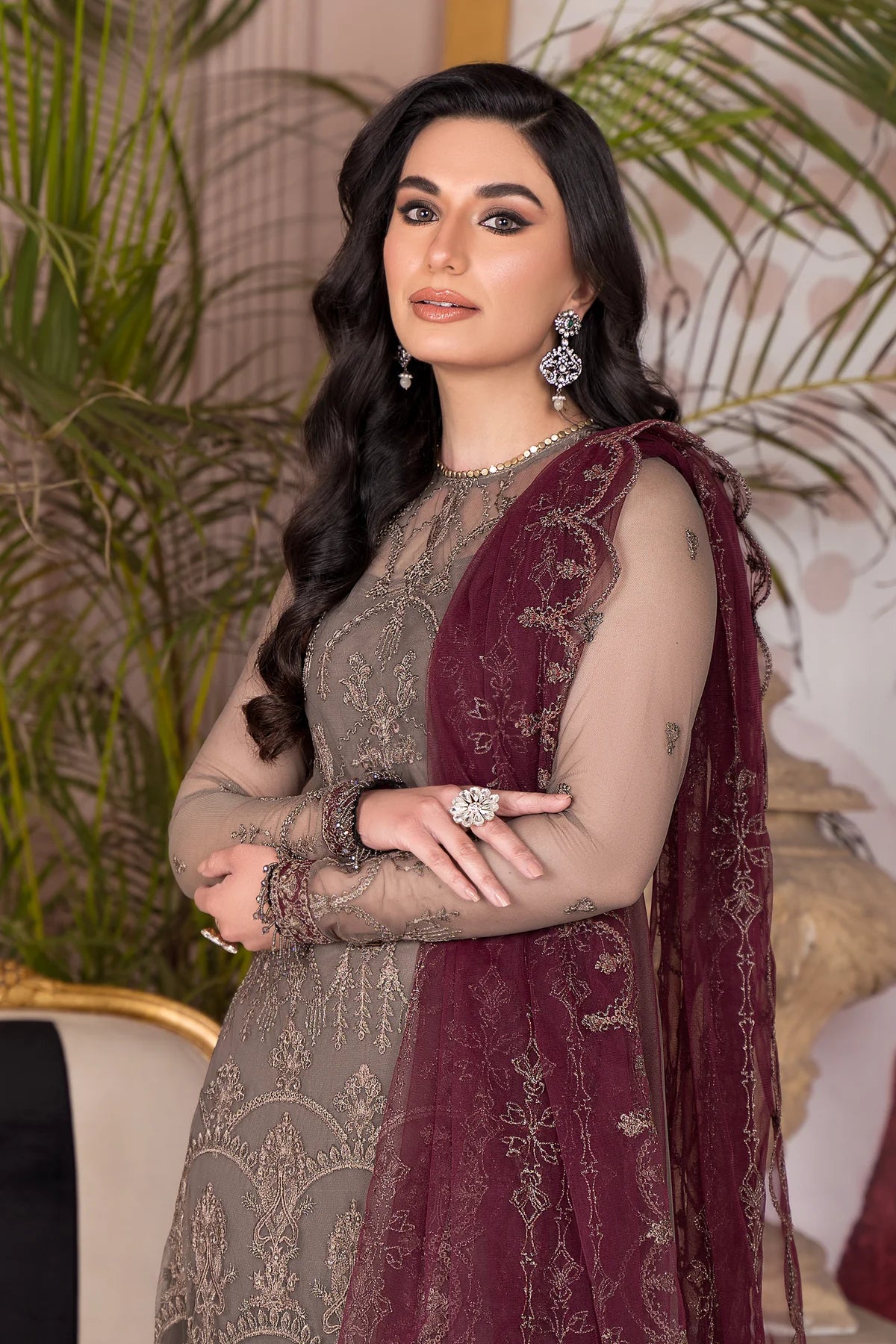 Afreen By Zarif Embroidered Net Unstitched 3 Piece Suit - 10 Afreen By Zarif Embroidered Net Unstitched 3 Piece Suit - 10