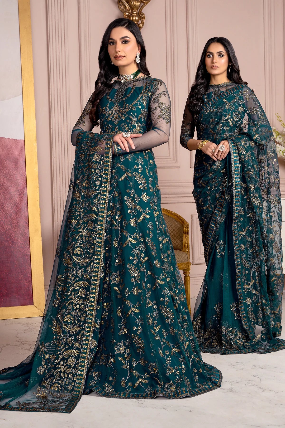 Afreen By Zarif Embroidered Net Unstitched 3 Piece Suit - 01 Afreen By Zarif Embroidered Net Unstitched 3 Piece Suit - 01