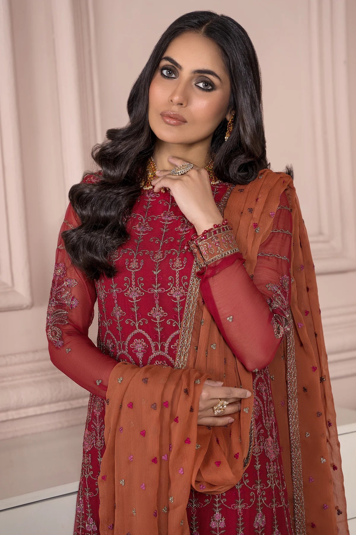 Afreen By Zarif Embroidered Net Unstitched 3 Piece Suit - 08 Afreen By Zarif Embroidered Net Unstitched 3 Piece Suit - 08