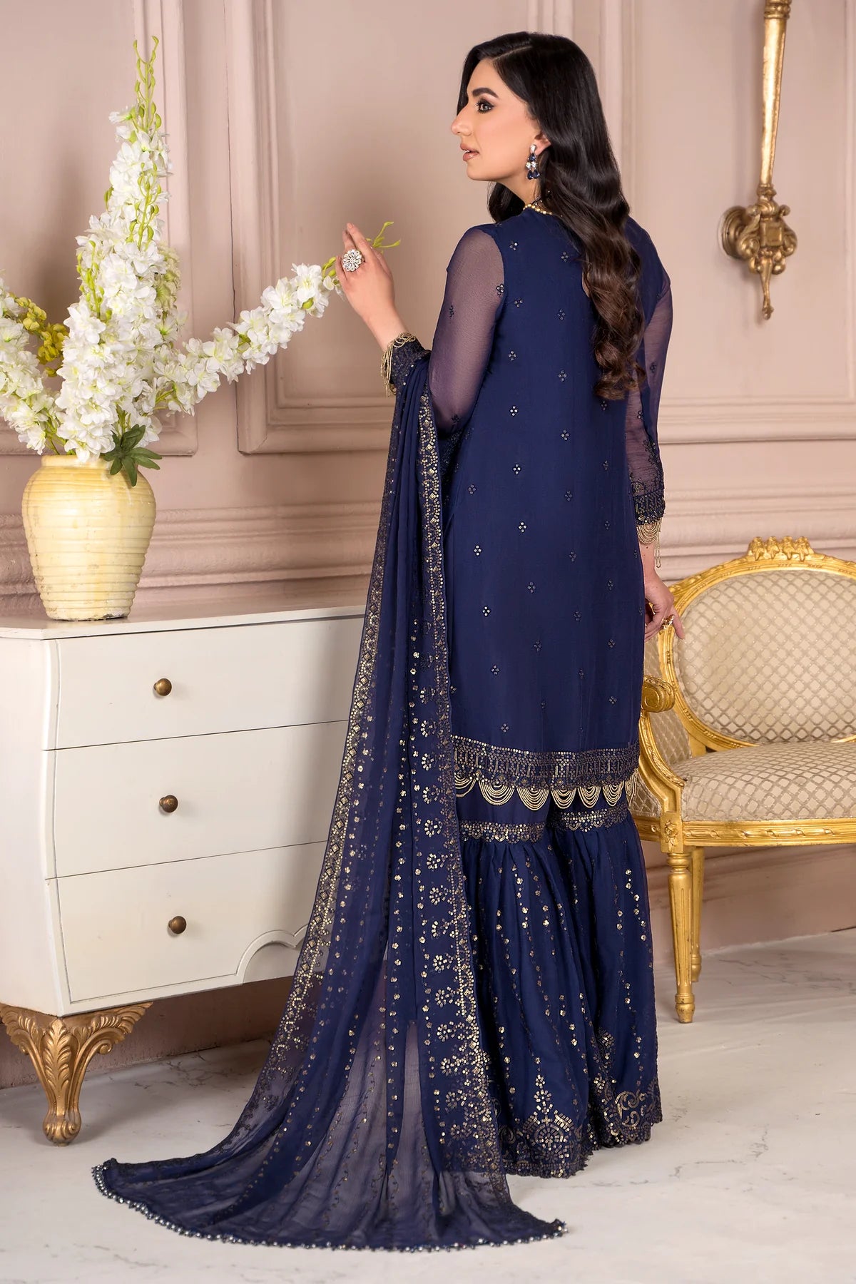 Afreen By Zarif Embroidered Net Unstitched 3 Piece Suit - 05 Afreen By Zarif Embroidered Net Unstitched 3 Piece Suit - 05