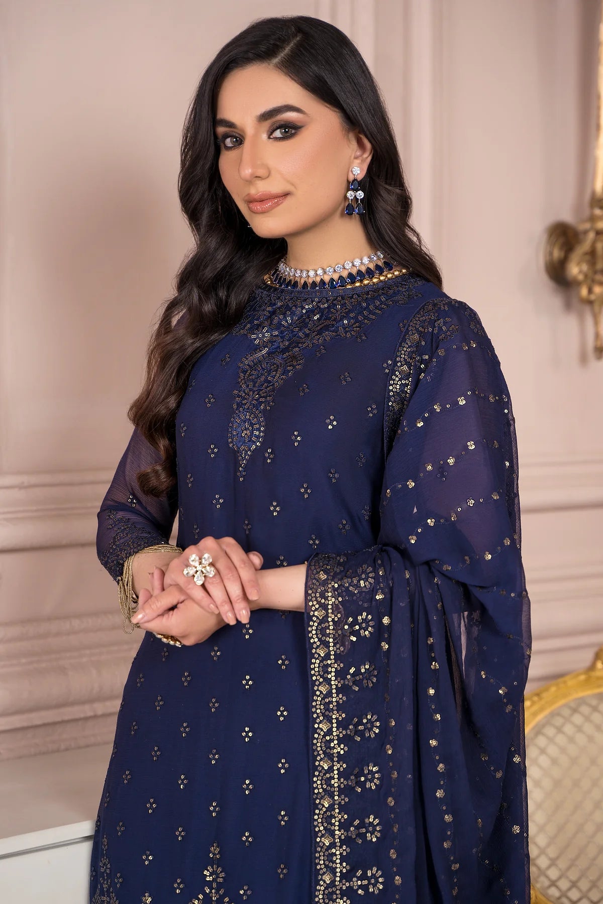Afreen By Zarif Embroidered Net Unstitched 3 Piece Suit - 05 Afreen By Zarif Embroidered Net Unstitched 3 Piece Suit - 05