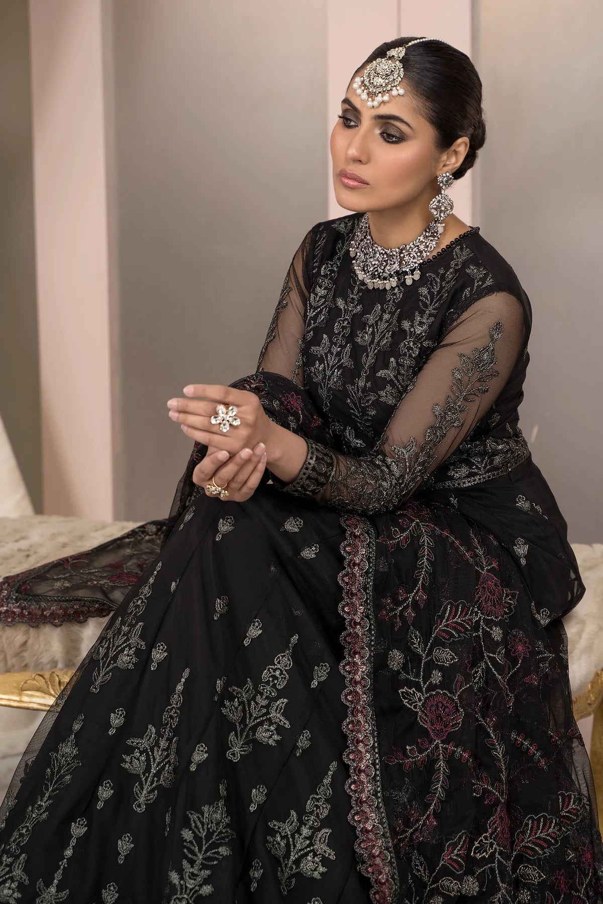 Afreen By Zarif Embroidered Net Unstitched 3 Piece Suit - 03 Afreen By Zarif Embroidered Net Unstitched 3 Piece Suit - 03